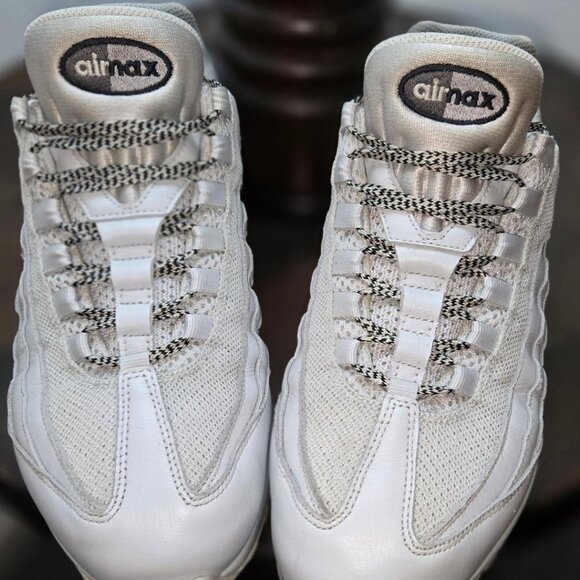 Nike Air Max 95 ID BY YOU Grey / White Gray / Texas Orange Size 9 M EUC " JU " - Picture 1 of 7